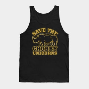 Save the Cubby Unicorns Funny Rhino Gift Tank Top